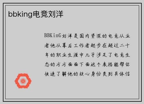 bbking电竞刘洋